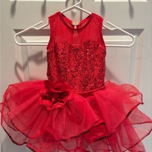 Red Sequin Tutu Dress for Kids